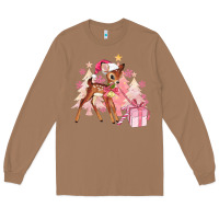 Toasted Coconut reindeer pink christmas Long Sleeve Tee - MaliasSmallBusiness