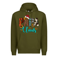 Army Green papa claus Premium Hoodie - JahusDesignShop
