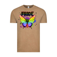 Vintage Coffee rainbow butterfly pride lgbtq Vintage Tee - MaliasSmallBusiness