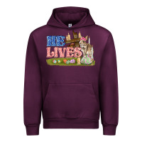 Mauve Wine he lives easter Urban Hoodie - FaDigitalArtStudio