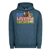 Pigment Midnight Navy he lives easter Urban Hoodie - FaDigitalArtStudio