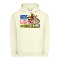 Pigment Pistachio he lives easter Urban Hoodie - FaDigitalArtStudio