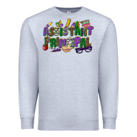 Heather Grey assistant principal mardi gras Premium Sweatshirt - CowGirlArtShop