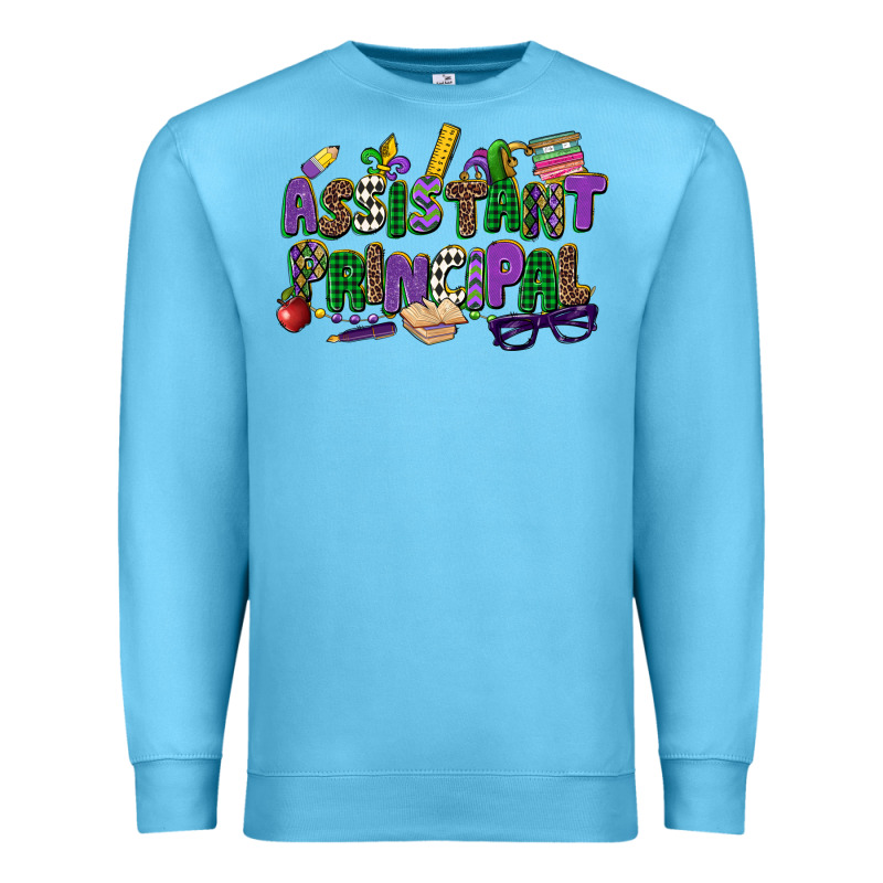 Assistant Principal Mardi Gras Premium Sweatshirt by CowGirlArtShop | Teevron