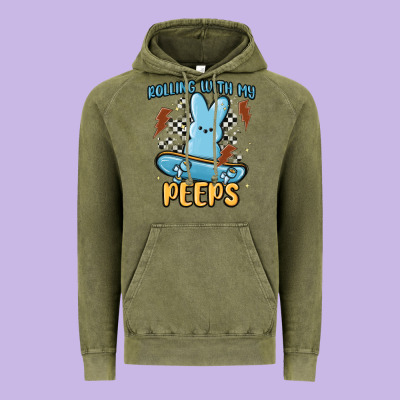 Skateboard Bunny Vintage Hoodie Designed By Maliassmallbusiness
