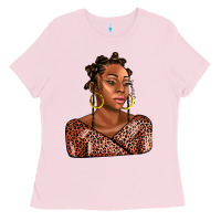 Bubblegum Pink afro woman Ladies Tee - AdoDesignShop