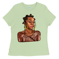 Matcha afro woman Ladies Tee - AdoDesignShop