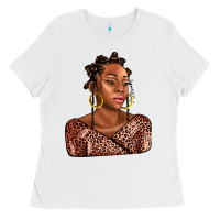 White afro woman Ladies Tee - AdoDesignShop