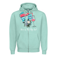 Seafoam Wine Flip Flops Girl Zipper Hoodie - Bettercallsaul
