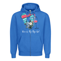 True Royal Wine Flip Flops Girl Zipper Hoodie - Bettercallsaul