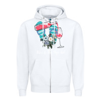 White Wine Flip Flops Girl Zipper Hoodie - Bettercallsaul