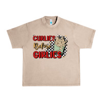 French Oak curlies before girlies Urban Heavy Tee - MaliasSmallBusiness