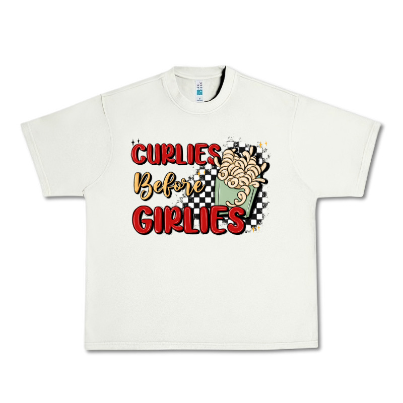 Curlies Before Girlies Urban Heavy Tee by MaliasSmallBusiness | Teevron