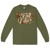 Army Green fall vibes Long Sleeve Tee - JahusDesignShop
