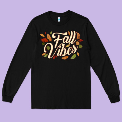 Fall Vibes Long Sleeve Tee Designed By Jahusdesignshop