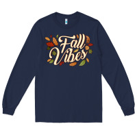 Navy fall vibes Long Sleeve Tee - JahusDesignShop