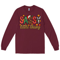 Burgundy Sassy litte thing Long Sleeve Tee - NancyCooperArtShop