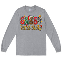 Heather Grey Sassy litte thing Long Sleeve Tee - NancyCooperArtShop