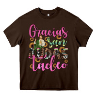 Chocolate Brown gracias san judas tadeo Heavy Core Tee - JahusDesignShop