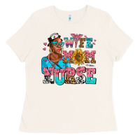 Bone afro wife mom nurse Ladies Tee - AdoDesignShop