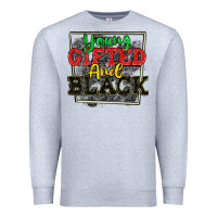 Heather Grey young gifted and black Premium Sweatshirt - CowGirlArtShop