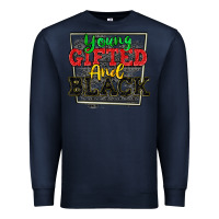 Navy young gifted and black Premium Sweatshirt - CowGirlArtShop