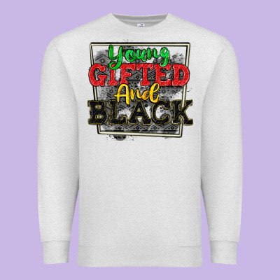 Young Gifted And Black Premium Sweatshirt Designed By Cowgirlartshop