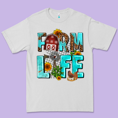 Farm Life Premium Tee Designed By Adodesignshop