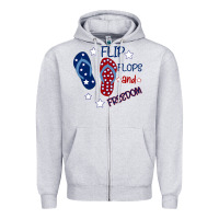 Heather Grey Flip Flops and Freedom Zipper Hoodie - Bettercallsaul