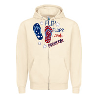 Flip Flops And Freedom Zipper Hoodie | Teevron