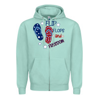 Seafoam Flip Flops and Freedom Zipper Hoodie - Bettercallsaul
