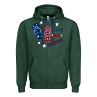 Sports Green Flip Flops and Freedom Zipper Hoodie - Bettercallsaul