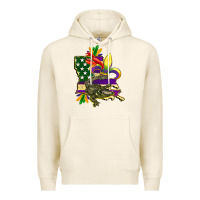 Tofu louisiana map american flag mardi gras Premium Hoodie - CowGirlArtShop