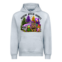 Heather Grey mardi gras hanging with my gnomies Urban Hoodie - FaDigitalArtStudio