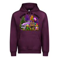 Mauve Wine mardi gras hanging with my gnomies Urban Hoodie - FaDigitalArtStudio