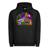 Pigment Black mardi gras hanging with my gnomies Urban Hoodie - FaDigitalArtStudio