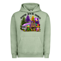 Pigment Oil Green mardi gras hanging with my gnomies Urban Hoodie - FaDigitalArtStudio