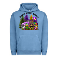 Pigment Pebble Blue mardi gras hanging with my gnomies Urban Hoodie - FaDigitalArtStudio