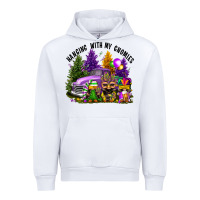 White mardi gras hanging with my gnomies Urban Hoodie - FaDigitalArtStudio