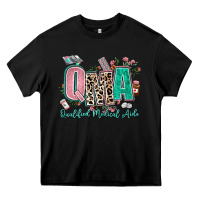 Black qma qualified medical aide Heavy Core Tee - AdoDesignShop