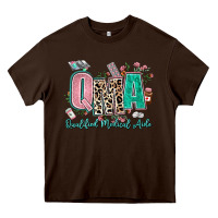 Chocolate Brown qma qualified medical aide Heavy Core Tee - AdoDesignShop