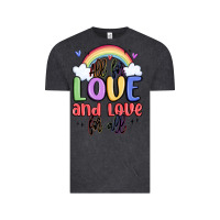 Vintage Black all for love and love for all Vintage Tee - MaliasSmallBusiness