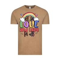 Vintage Coffee all for love and love for all Vintage Tee - MaliasSmallBusiness