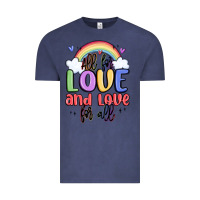 Vintage Denim all for love and love for all Vintage Tee - MaliasSmallBusiness