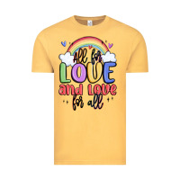Vintage Mustard all for love and love for all Vintage Tee - MaliasSmallBusiness