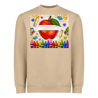 Mushroom custom teacher name apple Heavyweight Sweatshirt - NancyCooperArtShop