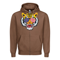 Chestnut America Merica Tiger Zipper Hoodie - Bettercallsaul