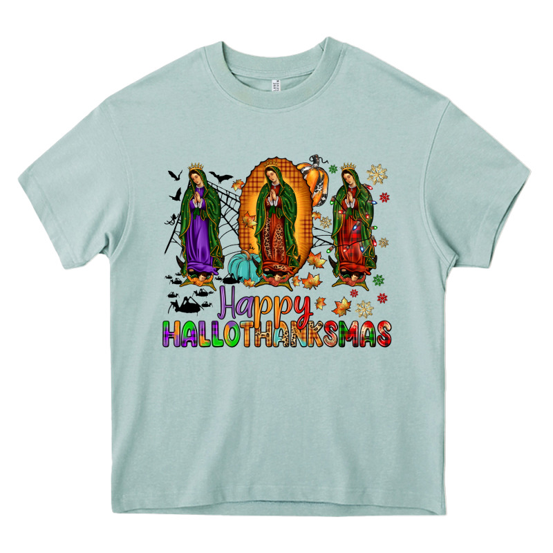Our Lady Of Guadalupe Happy Hallothanksmas Heavy Core Tee by JahusDesignShop | Teevron