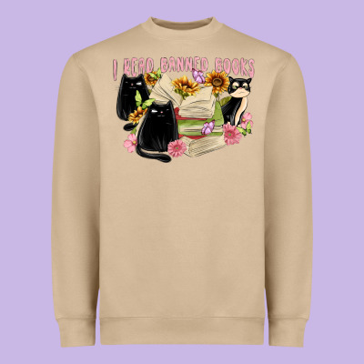 ı Read Banned Books Heavyweight Sweatshirt Designed By Maliassmallbusiness