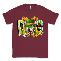 Burgundy st patricks day dog mom Classic Tee - CowhideDigitalArt